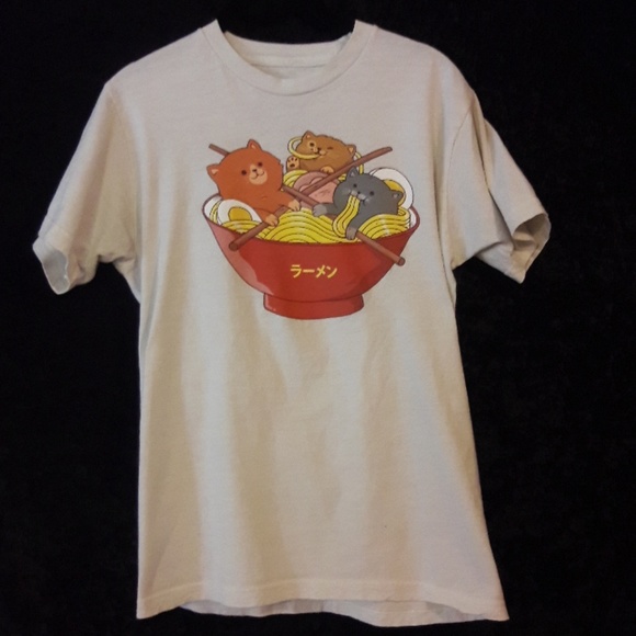 ramen and cats shirt